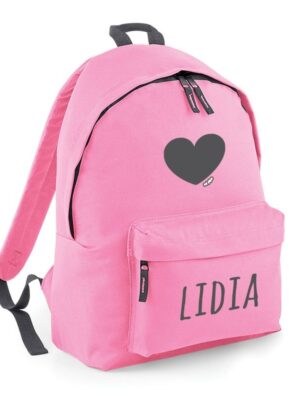 Mochila junior rosa personalizada