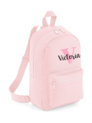 Mochila medium inicial rosa (elegir color mochila)