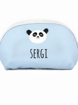 Neceser polipiel panda azul