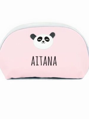 Neceser polipiel panda rosa
