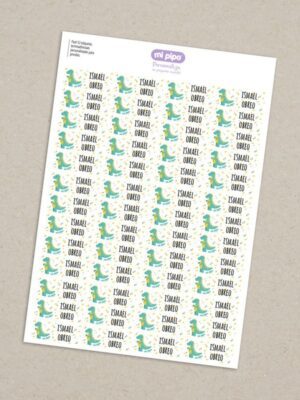 Pack 52 etiquetas termoadhesivas prendas  (otros dibujos y colores)