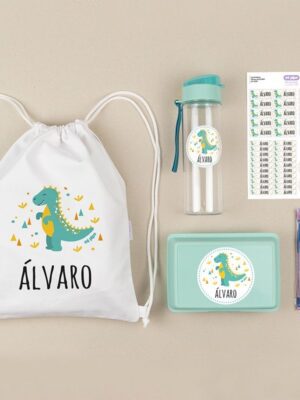 Pack mi equipo para el cole dinosaurio