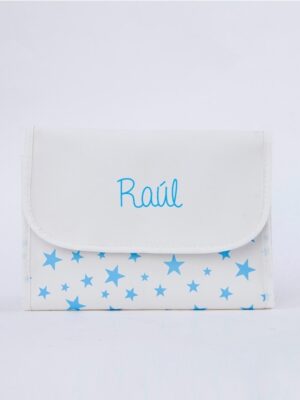 Portadocumentos estrellas azul personalizado