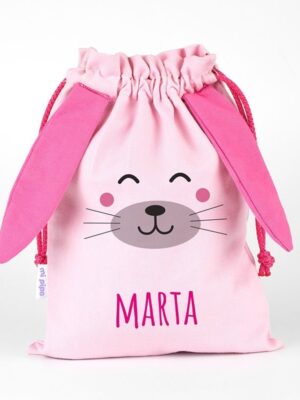 Saquito zoo conejito rosa