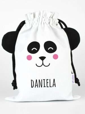 Saquito zoo panda blanco