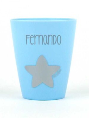 Vasito azul personalizado