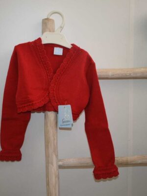 Bolero rojo terminación curva