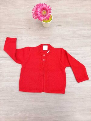 Chaqueta larga dos botones roja