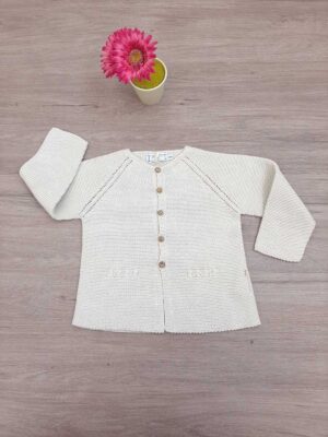 Chaqueta larga básica arena efecto bolsillo