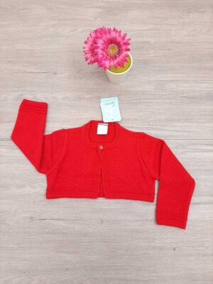 Chaqueta corta roja un botón