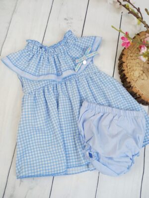 Jesusito cuadro vichy azul