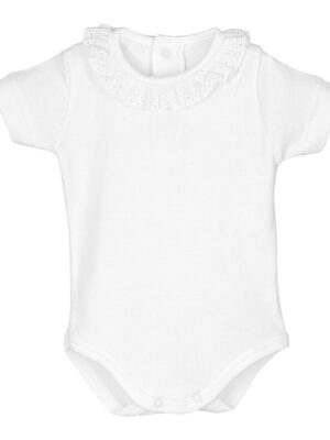 Body cuello puntilla M/C Blanco