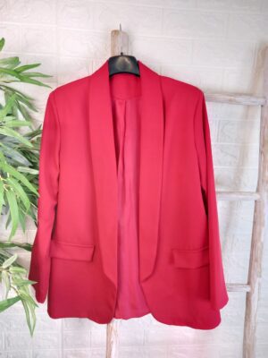 Blazer manga larga roja