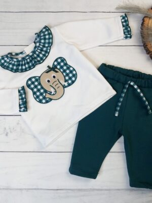 Chándal elefante volantes verde