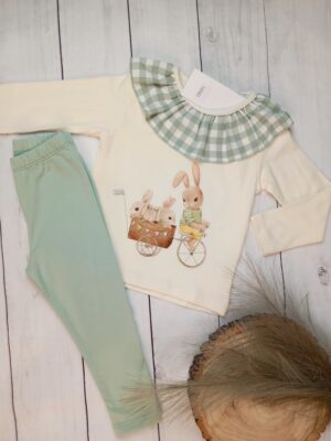 Conjunto conejo bici verde claro