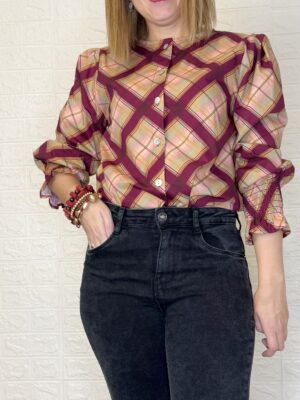 Camisa Loreto burdeos