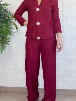 Conjunto Cris burdeos
