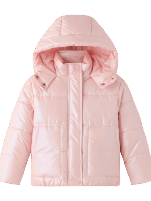 Abrigo rosa claro perlado