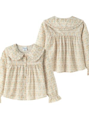 Camisa flores beige Newness