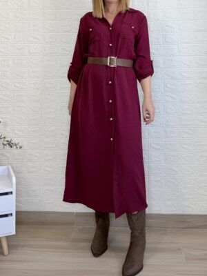 Vestido thalia burdeos