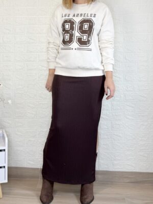 Falda Isabel chocolate