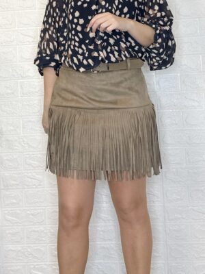 Falda india flecos topo