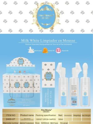 Limpiador mousse milk white