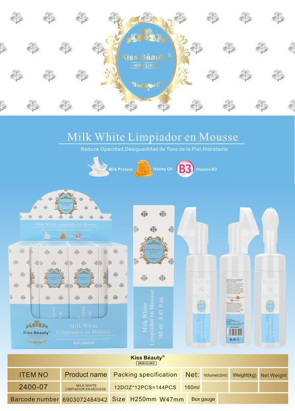limpiador mousse milk white