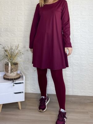 Vestido Martina burdeos