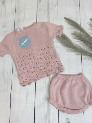 Conjunto braga punto calados bodoques maquillaje