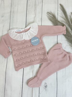 Conjunto dos piezas picos calados maquillaje