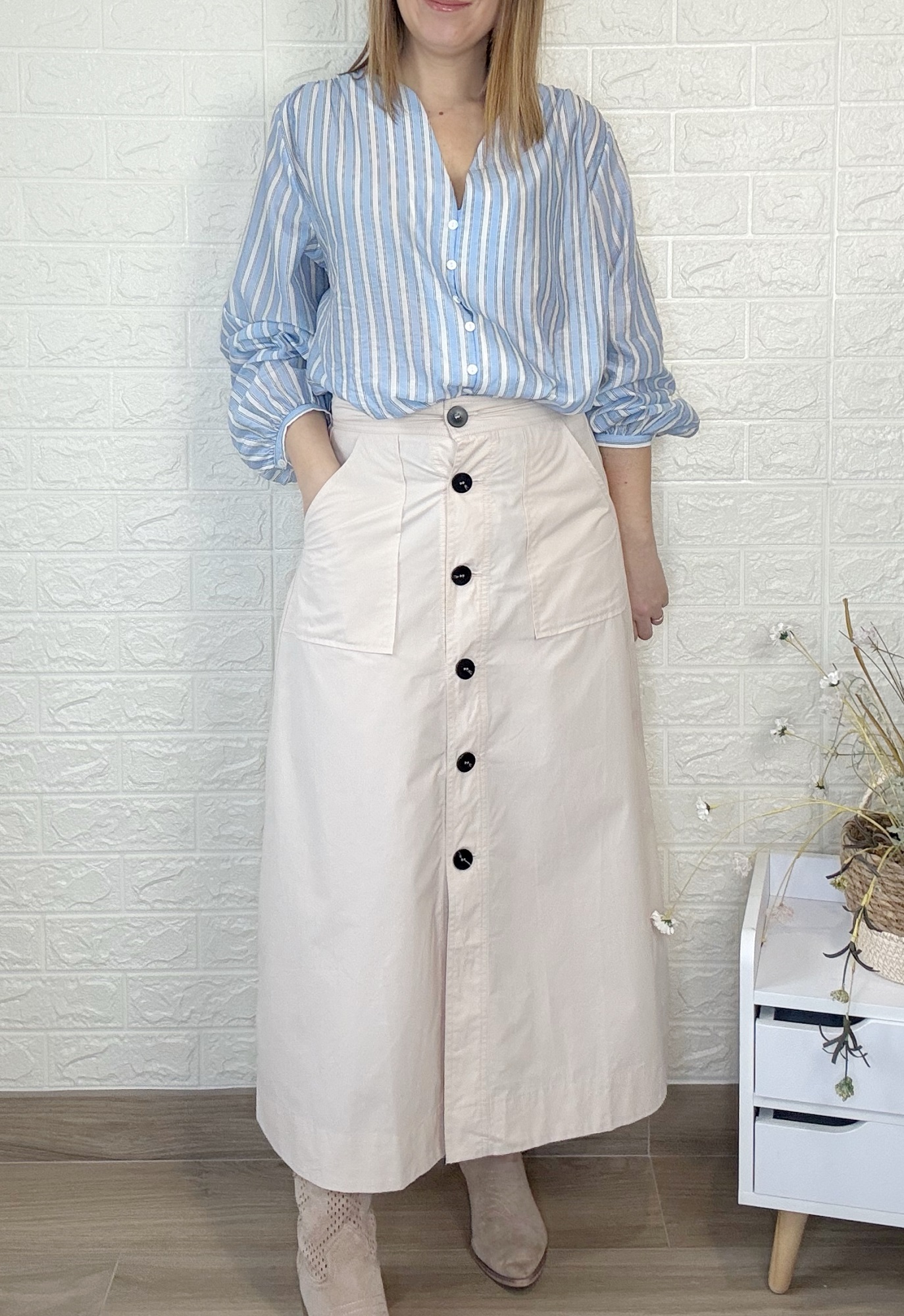 falda serena beige