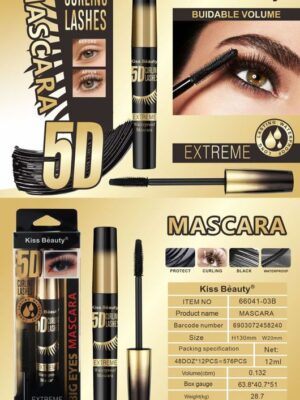 Máscara pestañas kiss beauty 5D