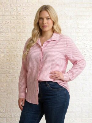 Camisa amplia Indira coral