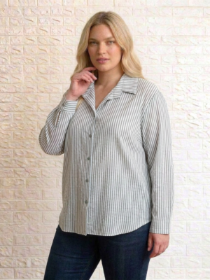 Camisa amplia Indira verde kaki