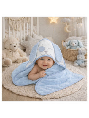 Capa de baño perrito azul
