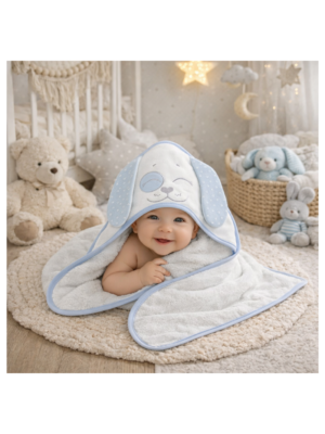 Capa de baño perrito blanca