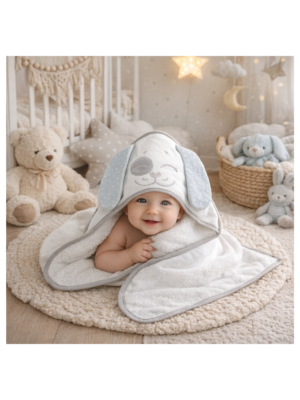 Capa de baño perrito gris