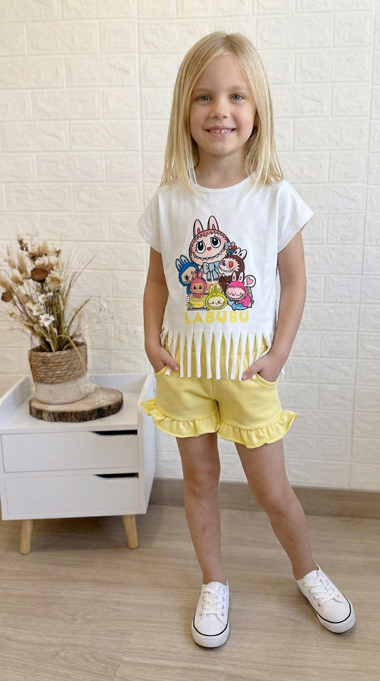 Conjunto Labubu amarillo 2