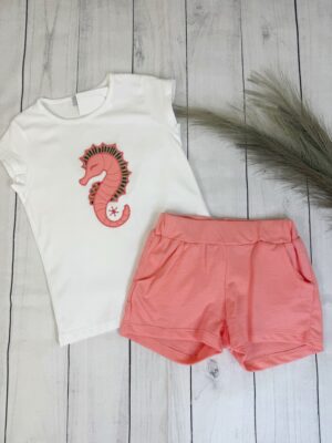 Conjunto coral caballito de mar