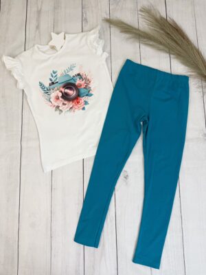 Conjunto de leggins azul cámara de fotos