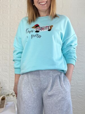Sudadera Ona turquesa