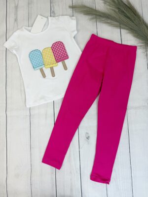 Conjunto leggins helados fucsia