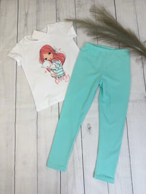 Conjunto leggins niña gato agua