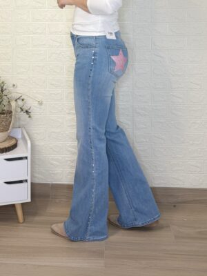 Denim estrella rosa