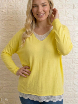 Jersey Amina amarillo talla grande