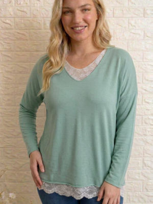 Jersey Amina verde talla grande