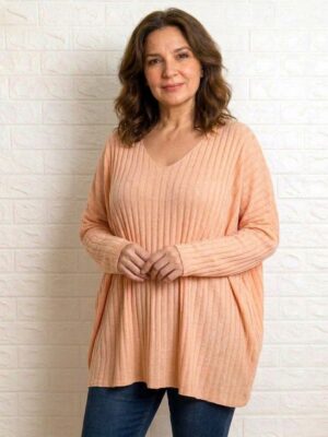 Jersey Malta melocotón talla grande