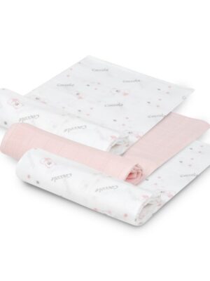 Pack muselinas osito rosa