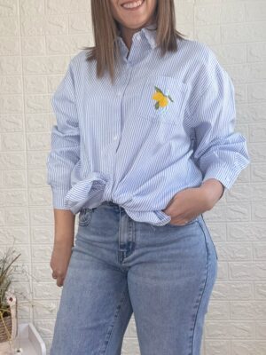 Camisa limones rayas azul